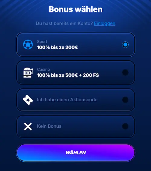 Boomerang Bet Casino registre