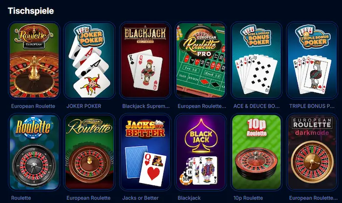 Boomerang Bet Casino table