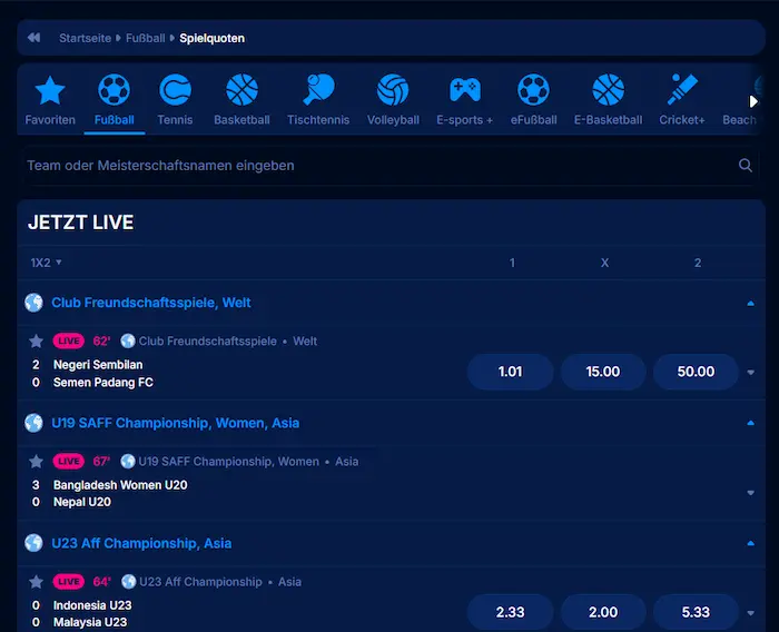 Boomerang Bet Casino live-sport